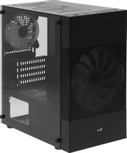 Изображение товара Корпус mATX Aerocool Atomic Lite-G-BK-v2, Mini-Tower, без БП,  черный [accs-pv33123.11]