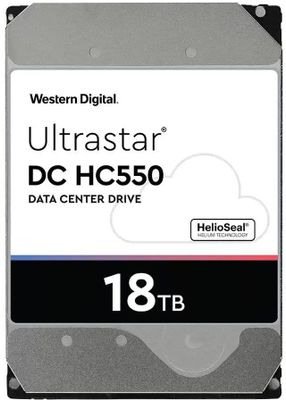 Жесткий диск WD Ultrastar DC HC550 WUH721818ALE6L4,  18ТБ,  HDD,  SATA III,  3.5" [0f38459]