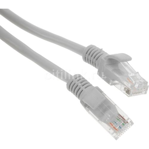Патч-корд CABLEXPERT PP12-7.5M литой (molded), UTP, кат.5E, 7.5м, 4 пары, 26AWG, алюминий омедненный, многожильный, серый