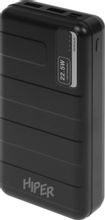 Изображение товара Внешний аккумулятор HIPER STX20000 20000мАч черный с быстрым зарядом