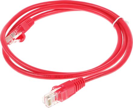 Патч-корд литой (molded), кат.5E, 1м, многожильный, 1 шт, красный