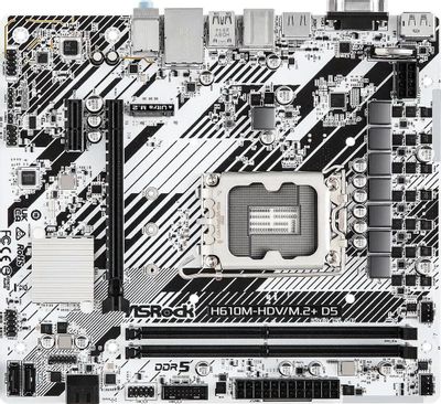 Характеристики Материнская плата ASRock H610M-HDV/M.2+ D5, LGA 1700 ...