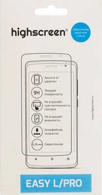 Защитное стекло для экрана Highscreen для Highscreen Easy L/Pro 1 шт, с ...