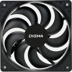 Вентилятор Digma DFAN-120-9 120мм, 3-pin, от БП:4-pin (Molex), черный