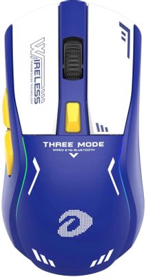 Мышь DAREU A950, игровая, оптическая, беспроводная, USB, синий и белый [a950 blue]