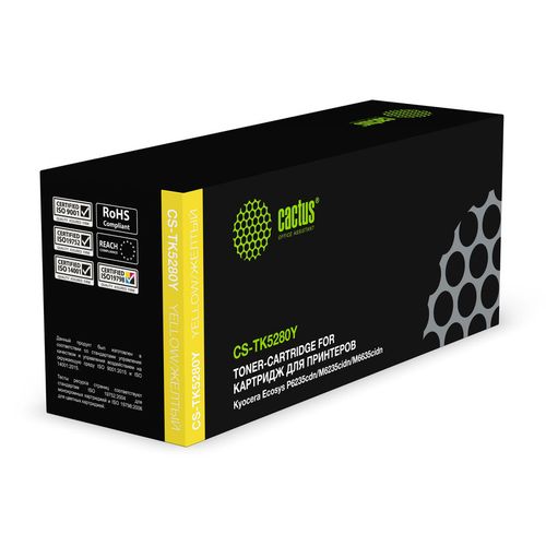 Картридж Cactus CS-TK5280Y, TK-5280Y, желтый / CS-TK5280Y