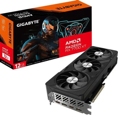 Видеокарта GIGABYTE AMD Radeon RX 7700XT GV-R77XTGAMING OC-12GD 12ГБ  Gaming, GDDR6, OC, Ret – купить в Ситилинк | 1978033