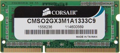 Corsair CMSO2GX3M1A1333C9 DDR3 1x 2 1333 SO DIMM Ret 891094