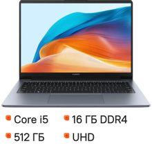 Изображение товара Ноутбук Huawei MateBook D 14 2024 14 IPS 16ГБ 512ГБ SSD без ОС серый космос