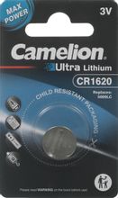 Изображение товара CR1620 Батарейка CAMELION Lithium CR1620-BP1,  1 шт.