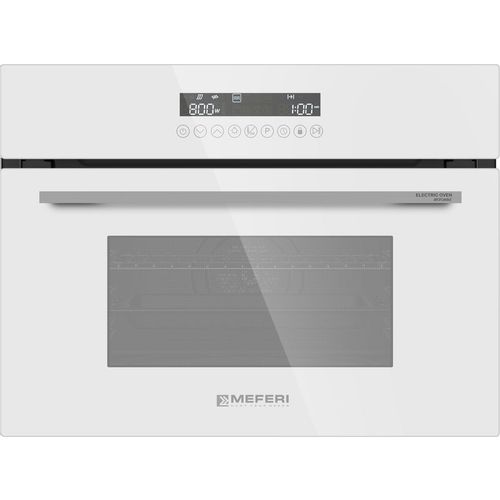 Духовой шкаф электрический MEFERI Microwave MEO608WH, 42л, дверца с 2 стеклами, белый/нержавеющая сталь