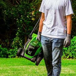 Газонокосилка аккумуляторная GREENWORKS GD24LM33, 33см, несамоходная, без АКБ, без ЗУ