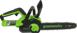 Цепная пила GREENWORKS GD24CS30K2, аккумуляторная, 24В, 2Ач, с одним аккумулятором