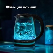 Чайник электрический RED SOLUTION RK-G210S, черный и прозрачный