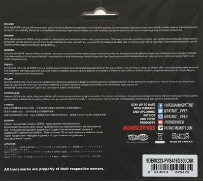 Patriot Viper Steel PVS416G300C6K DDR4 2x 8