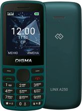 Характеристики Сотовый телефон Digma Linx A250, зеленый (1888918 ...