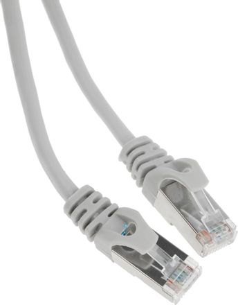 Патч-корд CABLEXPERT PP22-5m литой (molded), FTP, кат.5E, 5м, 4 пары, 26AWG, алюминий омедненный, многожильный, серый
