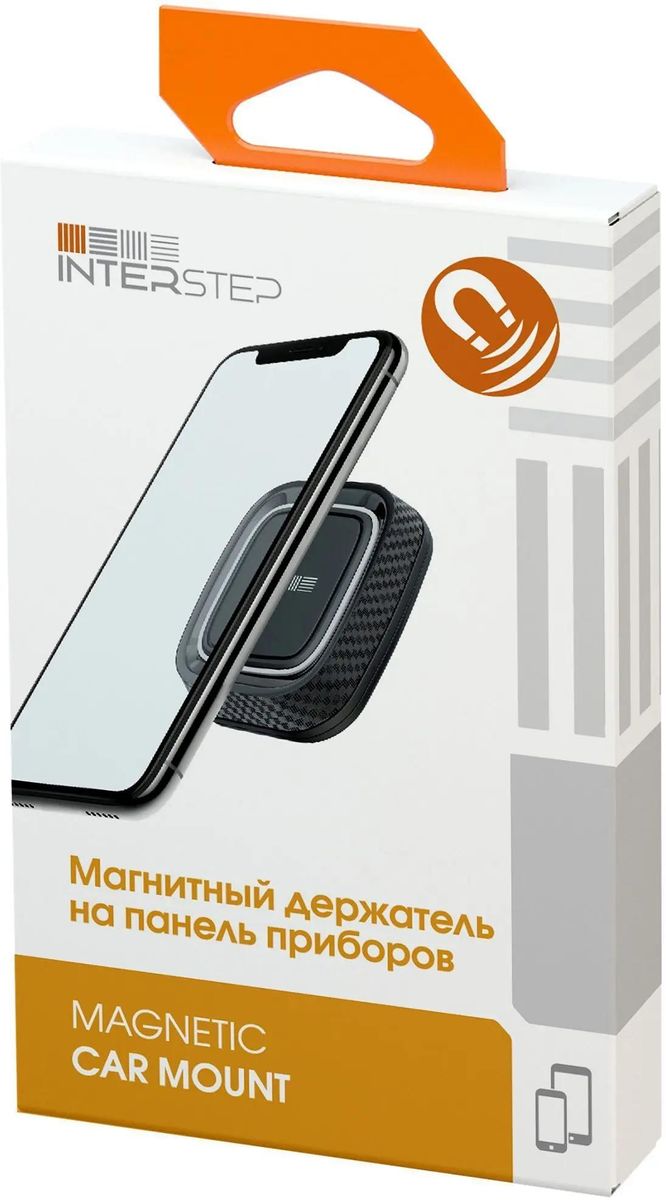 Держатель Interstep 65348 для смартфонов, магнитный, черный – купить в  Ситилинк | 1737828