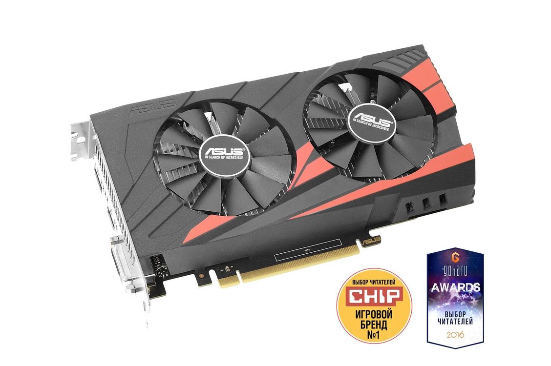 ASUS NVIDIA GeForce GTX 1050TI EX-GTX1050TI-O4G 4ГБ GDDR5, OC, Ret