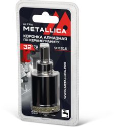 Коронка METALLICA 901816, по керамограниту, 32мм, цилиндрический