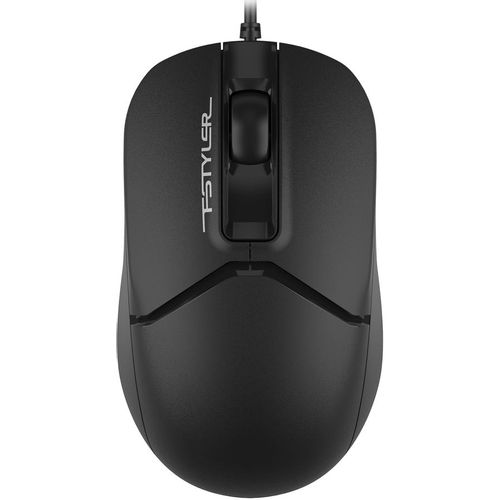 Мышь проводная A4TECH Fstyler FM12S, оптическая, USB, 1200dpi, черный [fm12s black]