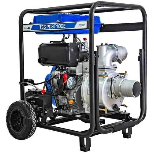 Мотопомпа дизельная ТСС PDST100E, для грязной воды, 1500л/мин [130152]