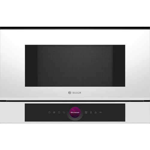 Встраиваемая микроволновая печь Bosch Serie 8 BFL7221W1, 21л, 900Вт, белый
