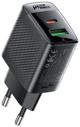 Сетевое зарядное устройство ACEFAST A98,  USB-A,  USB-C, 30Вт, 3A, черный [af-a98-bk]