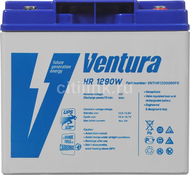 Аккумуляторная батарея VENTURA HR 1290W для ИБП,  12В,  18Ач [vnthr1290wf5]