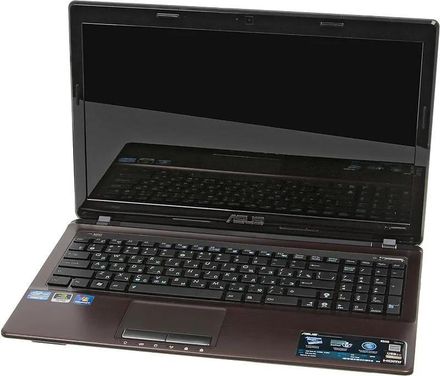 Ноутбук ASUS X53SM-SX024R 15.6", Intel Core i5 2450M 2.5ГГц, 2-ядерный, 4ГБ DDR3, 500ГБ,  NVIDIA GeForce  GT 630M - 2 ГБ, Windows 7 Home Basic, темно-коричневый [90n6os234w3312rd13ay]