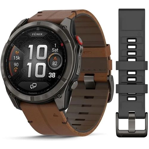 Смарт-часы Garmin Fenix 8 Pro, 51мм, 1.4", песочный/серый