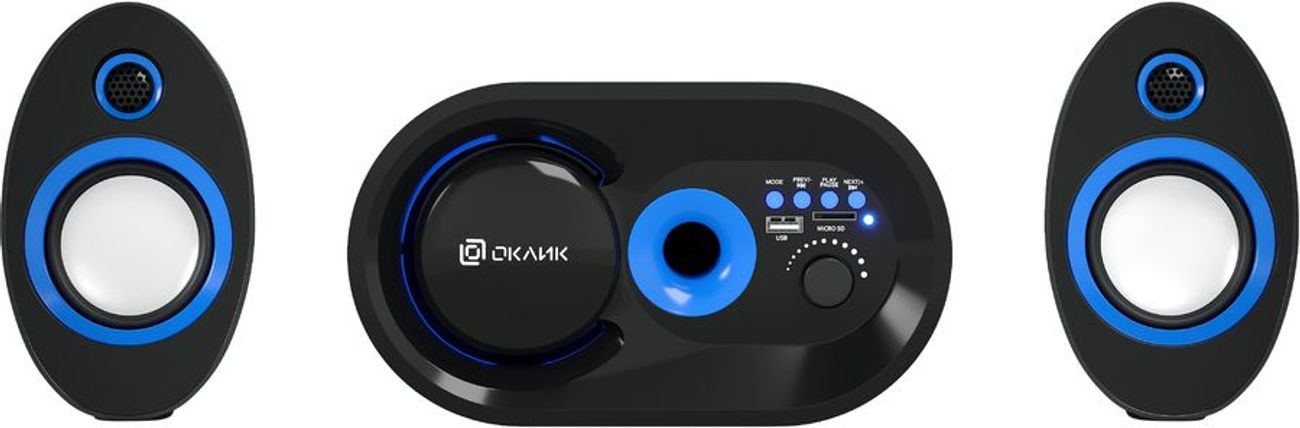 Колонки Bluetooth Oklick OK-433,  2.1,  черный [1383714]