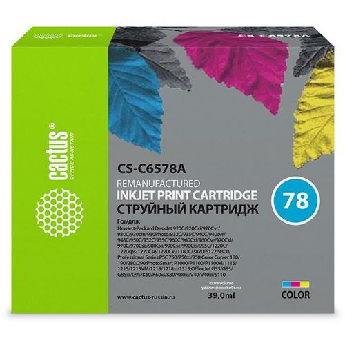 Картридж Cactus CS-C6578A, №78, многоцветный / CS-C6578A