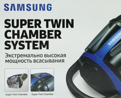 Пылесос Samsung VCC8836V36/XEV, 2200Вт, синий/черный – купить в ...