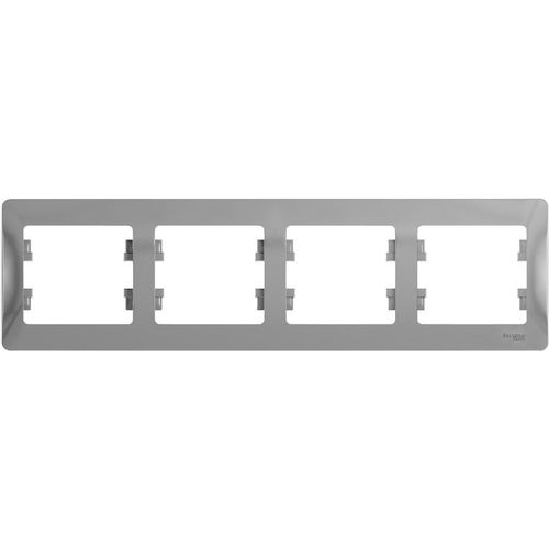 Рамка Schneider Electric GSL000304 (GSL000304) накладная 4шт горизонтальный монтаж пластик серебристый