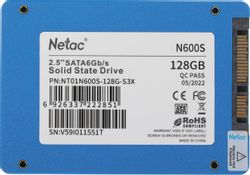 128ГБ SSD накопитель NETAC N600S NT01N600S-128G-S3X 2.5"