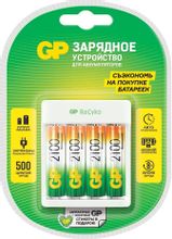 Изображение товара AA/AAA Зарядное устройство GP Rechargeable GP E411/210AAHCCS-2CR1, 4 шт. 2100мAч
