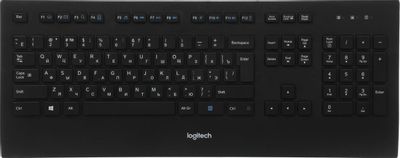 Клавиатура Logitech K280e, проводная, USB, мембранная, заводское нанесение кириллицы, черный [920-005215]