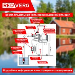 Насосная станция REDVERG RD-SP100/24L, 3480л/ч
