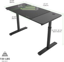 Стол игровой EUREKA ERK-IMOD-47B-V3, МДФ, черный