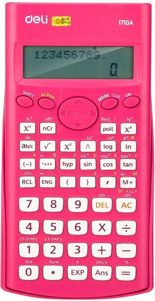 Калькулятор Deli E1710A/RED,  10+2-разрядный, красный