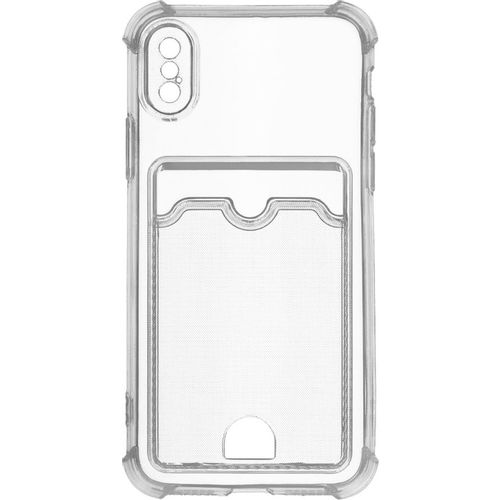Чехол (клип-кейс) ZIBELINO Silicone Card Holder, для Apple iPhone X/XS, прозрачный [zsch-apl-xs-cam-trn]