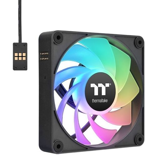 Вентилятор Thermaltake CT120 EX Sync 3шт, 120мм, 4-pin, 2000об/мин, 28.5 дБ, ARGB, черный, Ret [cl-f181-pl12sw-a]