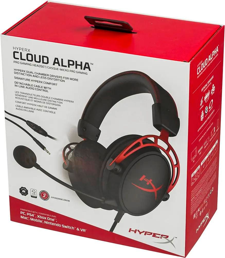 Отзывы на Гарнитура игровая HYPERX Cloud Alpha, для компьютера и игровых  консолей, мониторные, проводные, красный / черный  [hx-hsca-rd/ee/4p5l1ab#uuf] в интернет-магазине СИТИЛИНК (1111049)