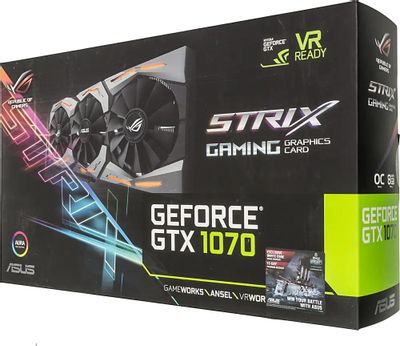 ASUS NVIDIA GeForce GTX 1070 STRIX GTX1070 O8G GAMING 8 GDDR5 OC Ret 381570