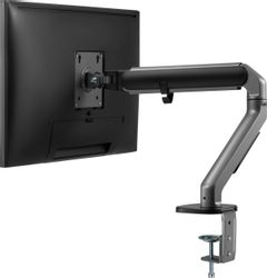 Кронштейн для мониторов ULTRAMOUNTS UM734BL, до 27", до 7кг, крепление к столешнице, поворот и наклон, серый / черный