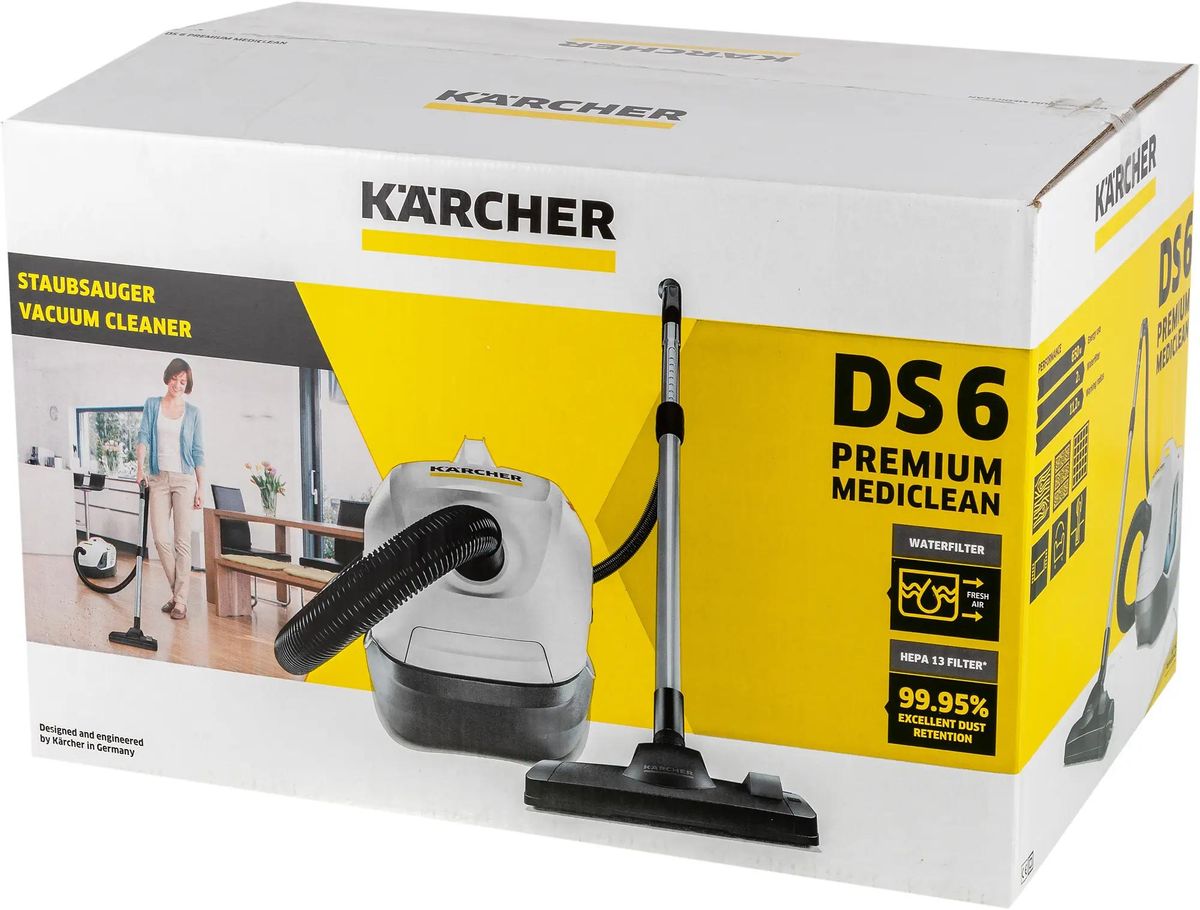 Отзывы на Пылесос Karcher DS 6 Premium Mediclean, 650Вт, белый  [1.195-241.0] в интернет-магазине СИТИЛИНК (1050694)