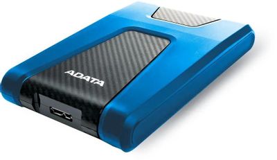 Внешний диск HDD  A-Data DashDrive Durable HD650, 1ТБ, синий [ahd650-1tu31-cbl]