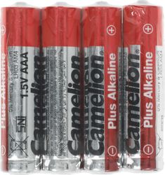 Изображение товара AAA Батарейка CAMELION Plus Alkaline LR03-SP4, 4 шт. Изображение товара AAA Батарейка CAMELION Plus Alkaline LR03-SP4, 4 шт.