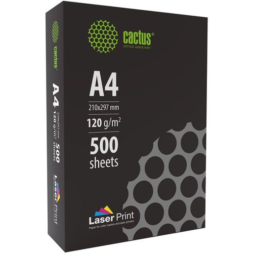 Бумага Cactus CS-LPA4120500 A4/120г/м2/500л./белый для лазерной печати